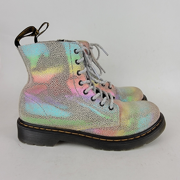 Doc Dr. Martens 1460 Pascal Rainbow Combat Boots Youth Girls 4 EU 36 - Picture 4 of 8